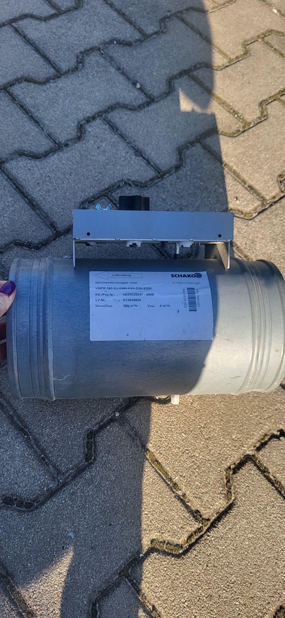 Regulator przepływu powietrza Schako 160