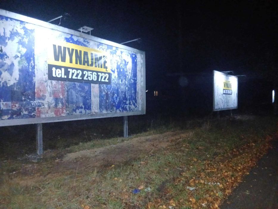 Wynajmę tablicę billboard baner podświetlony trasa Płock - Gąbin DK574