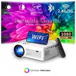 Projektor L36P Full Hd 1080P 4K Wifi Przenośny 2.4G 5G do smartfona