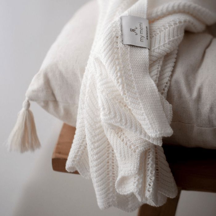 Bambusowy kocyk feather cream - My Memi