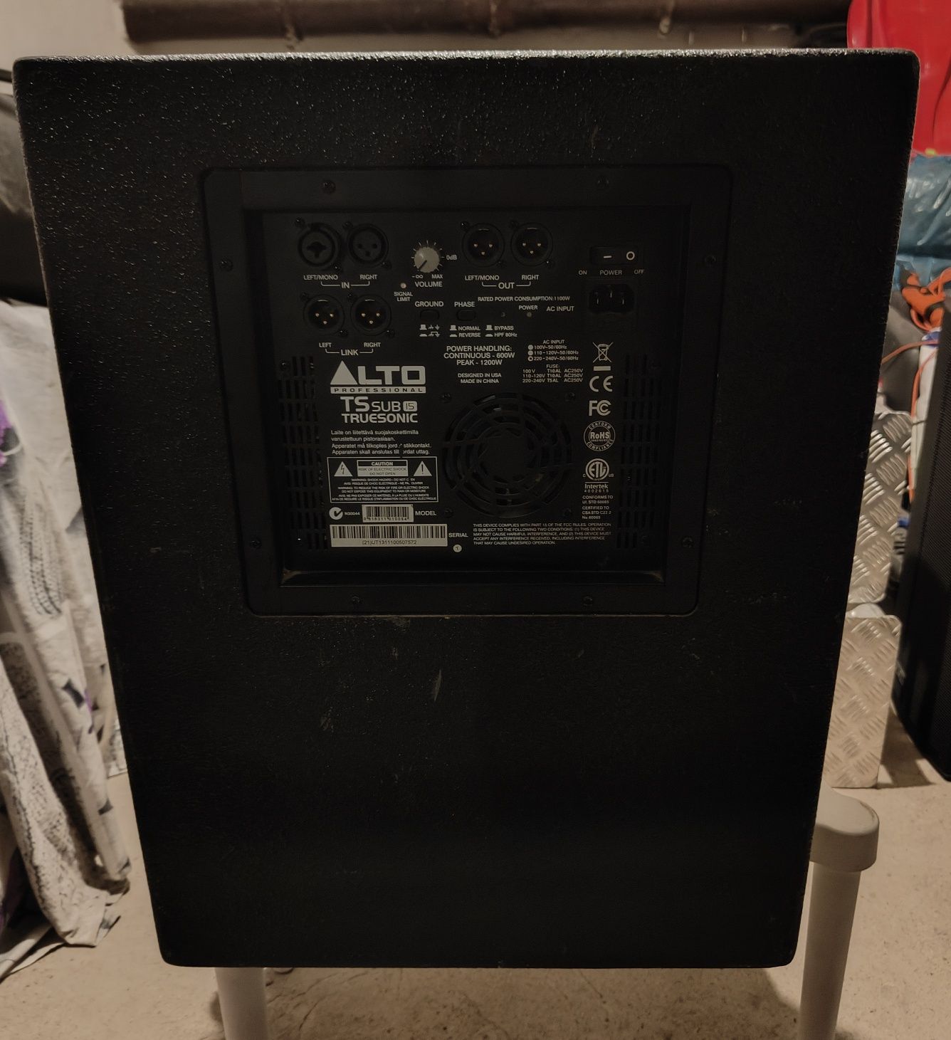 Subwoofer aktywny Alto ts 15 sub truesonic subbas