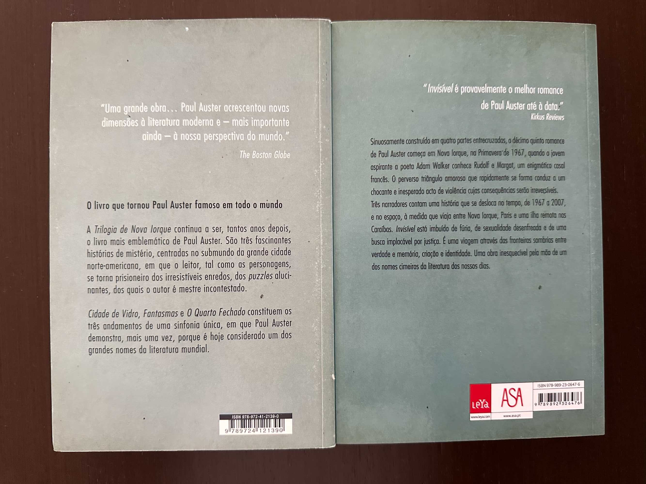 2 Livros de Paul Auster