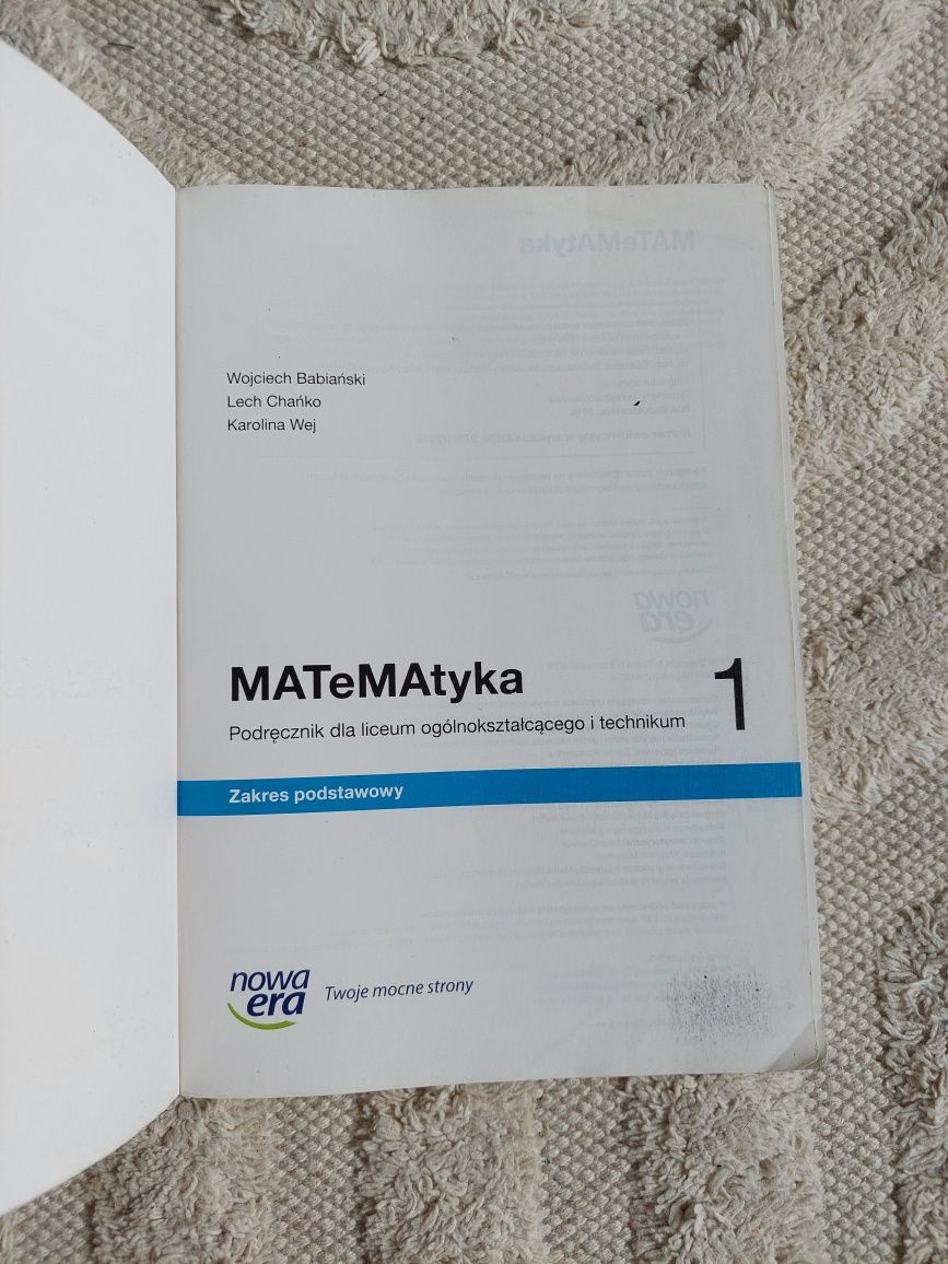 podręcznik matematyka 1 zakres podstawowy klasa 1 nowa era