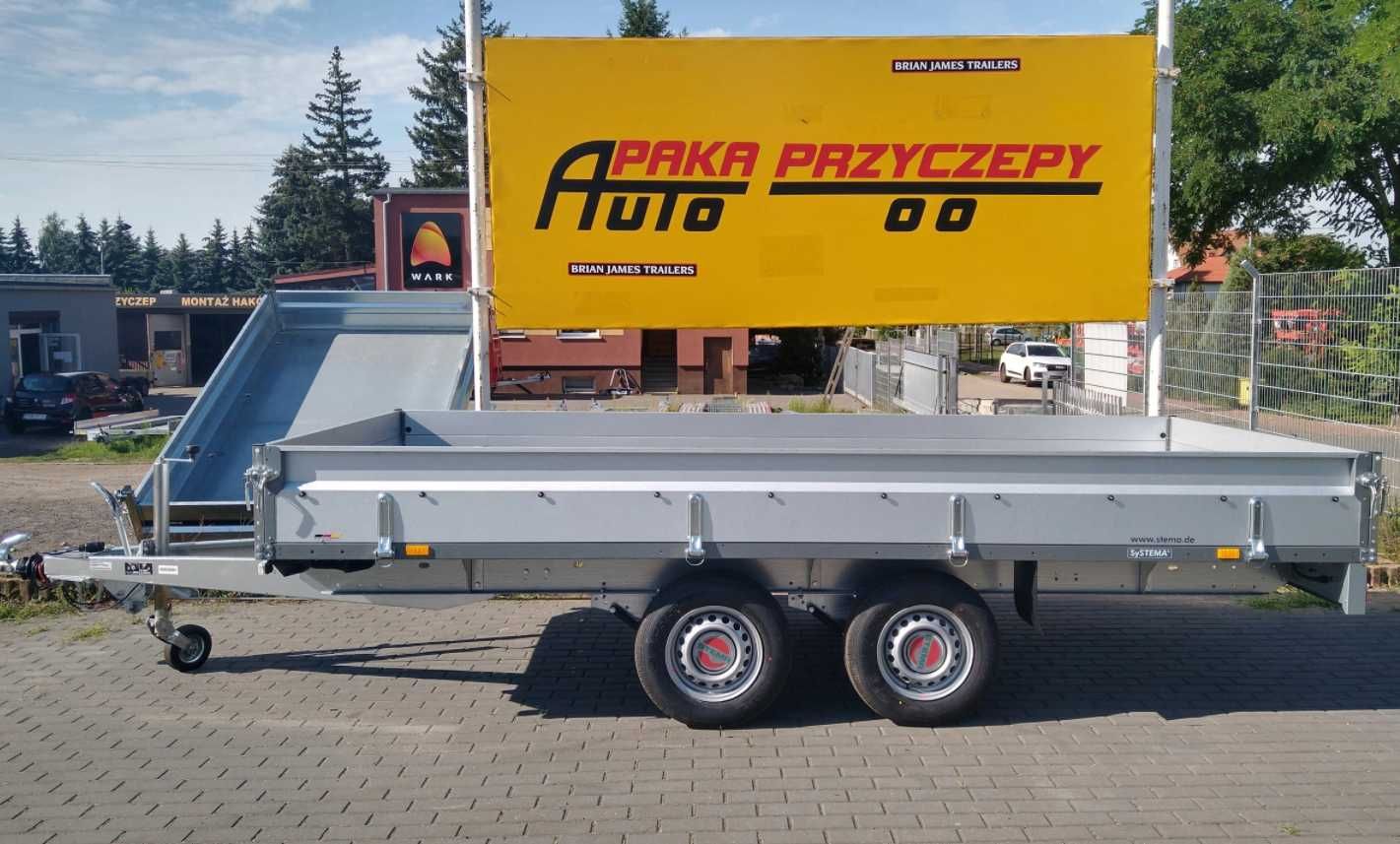 Przyczepa towarowa platforma skrzyniowa z burtami 3500kg 3,5t