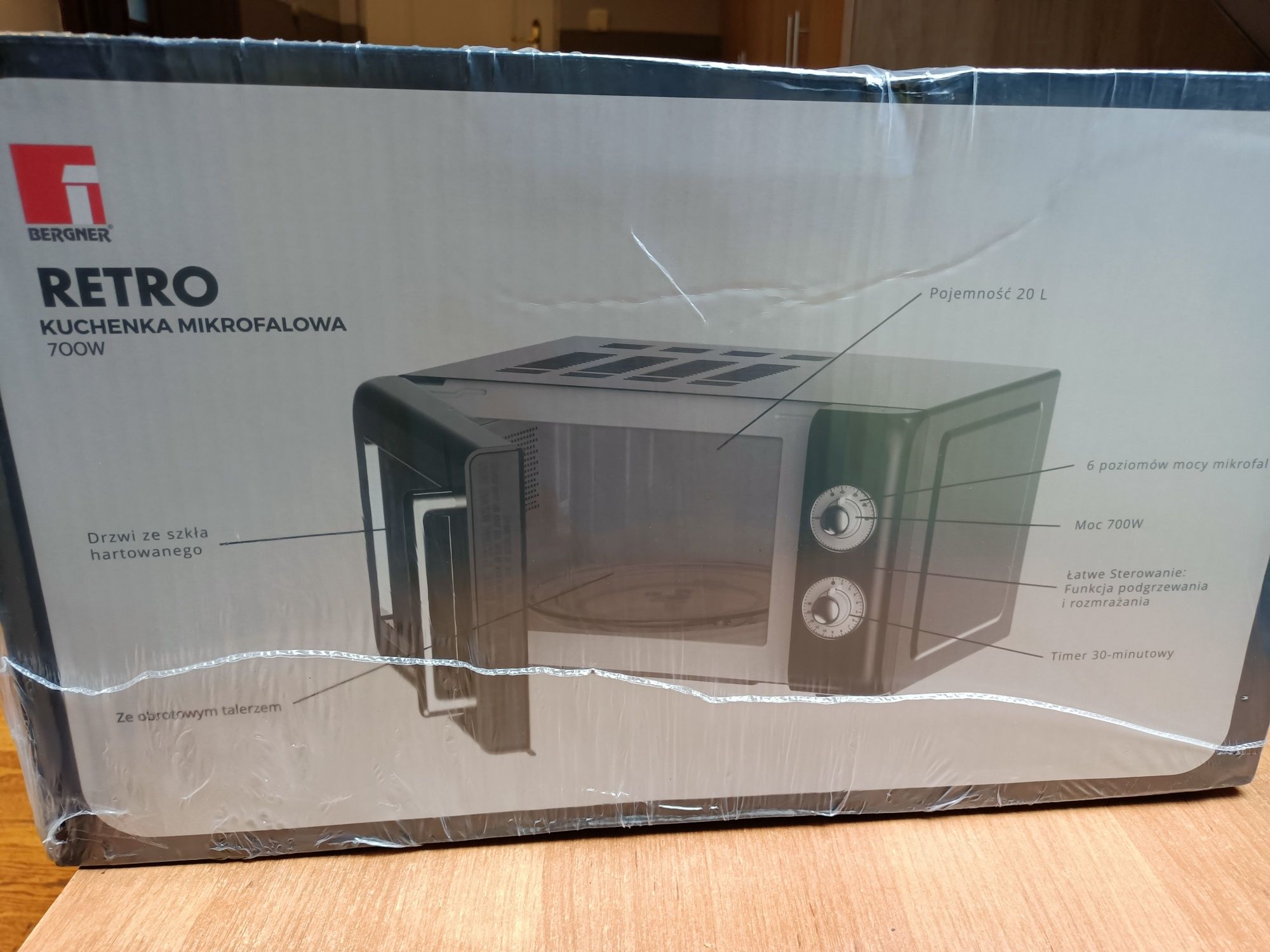 Sprzedam nową mikrofalówkę Berger Retro