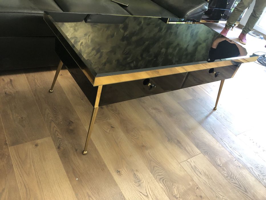 Stolik kawowy, zloty, czarny, glamour !!!