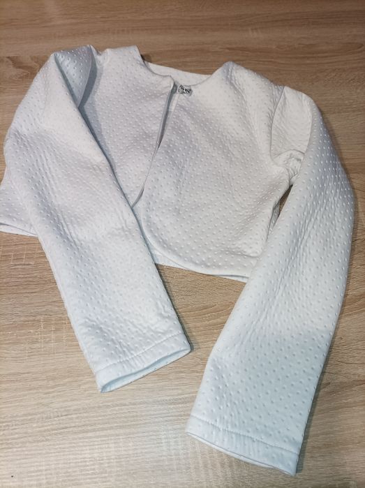 Białe bolerko rozmiar ok 134
