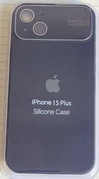 Чехол Soft Case Glass iPhone 15 Plus Black