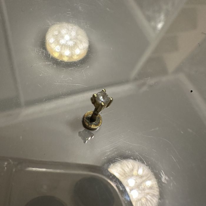 Позолоченная серебряная серьга Ania Kruk Rock It