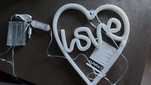 Led ledowy napis love serce