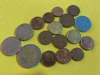 Монеты евро дерхам оаэ евроценты турецкий манат жетон метро Киев