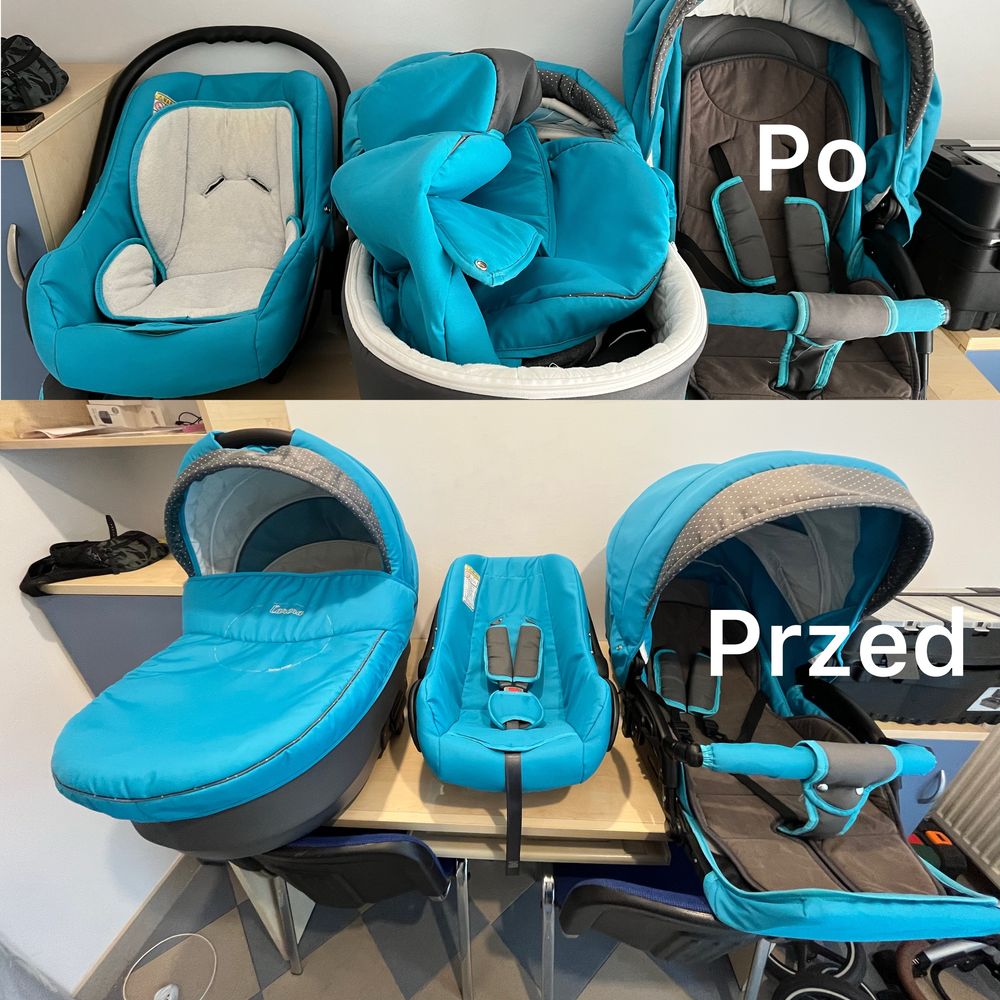 Pranie wózków dziecięcych, fotelików dziecięcych, przyczepek