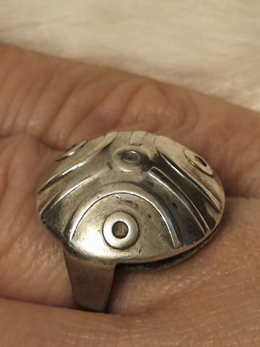 Rytosztuka pierścionek stare srebro