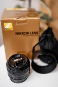 Obiektyw AF-S Nikkor 50mm f/1.8G FX w bardzo dobrym stanie, gwarancja