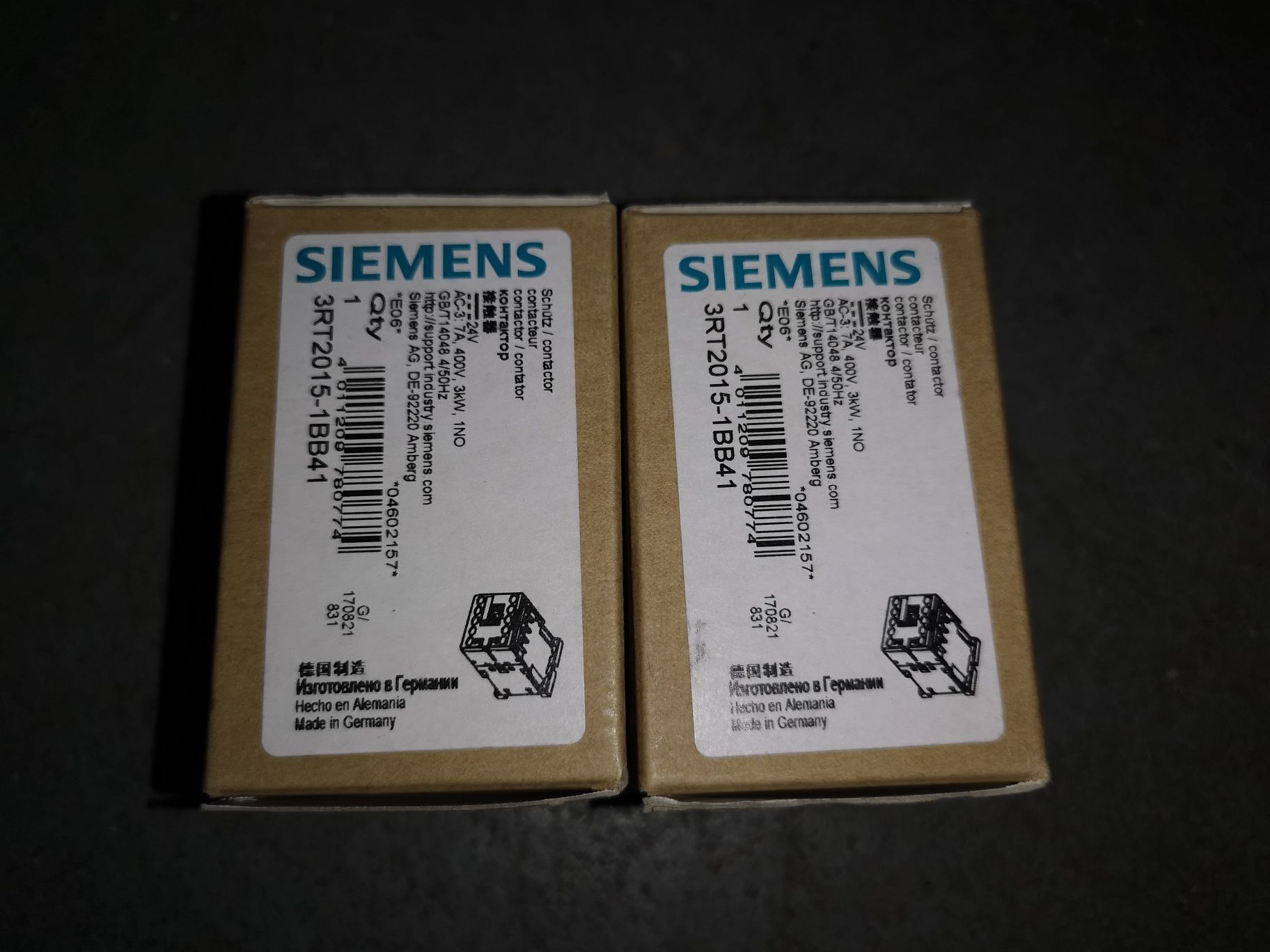 Stycznik mocy SIEMENS 7A 3P 24V DC 1Z 0R S00 3RT2015-1BB41