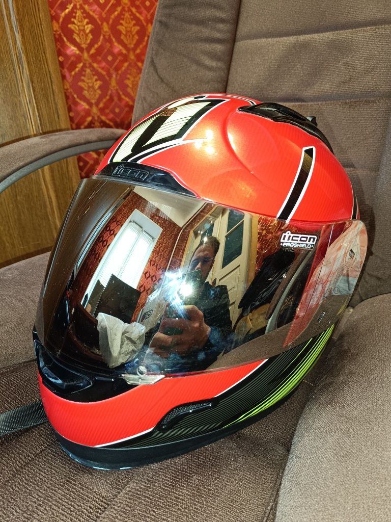 Мотошлем ICON  L M крутой качество безопасный shoei arai agv shark