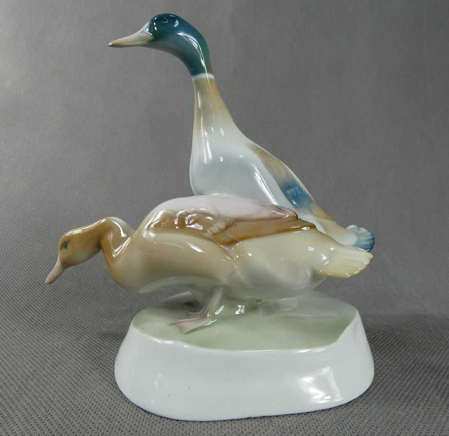 Figura porcelana para kaczek ZSOLNAY Węgry KACZKA