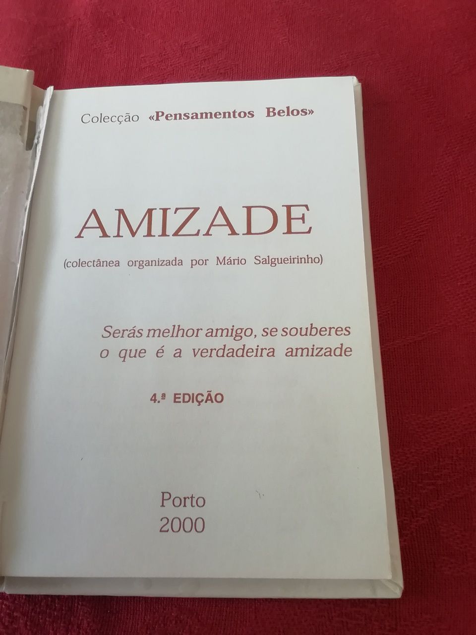 Amizade-coletânea organizada por Mário Salgueirinho, usado