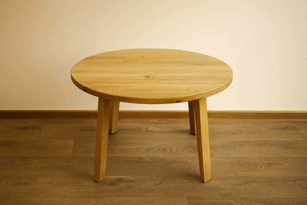 Stół Dębowy Okrągły LOFT, 100% Lite Drewno, Różne Wymiary, Rozkładany.