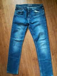 Terranova męskie miękkie jeansy proste regularne 100% bawełna M L 48