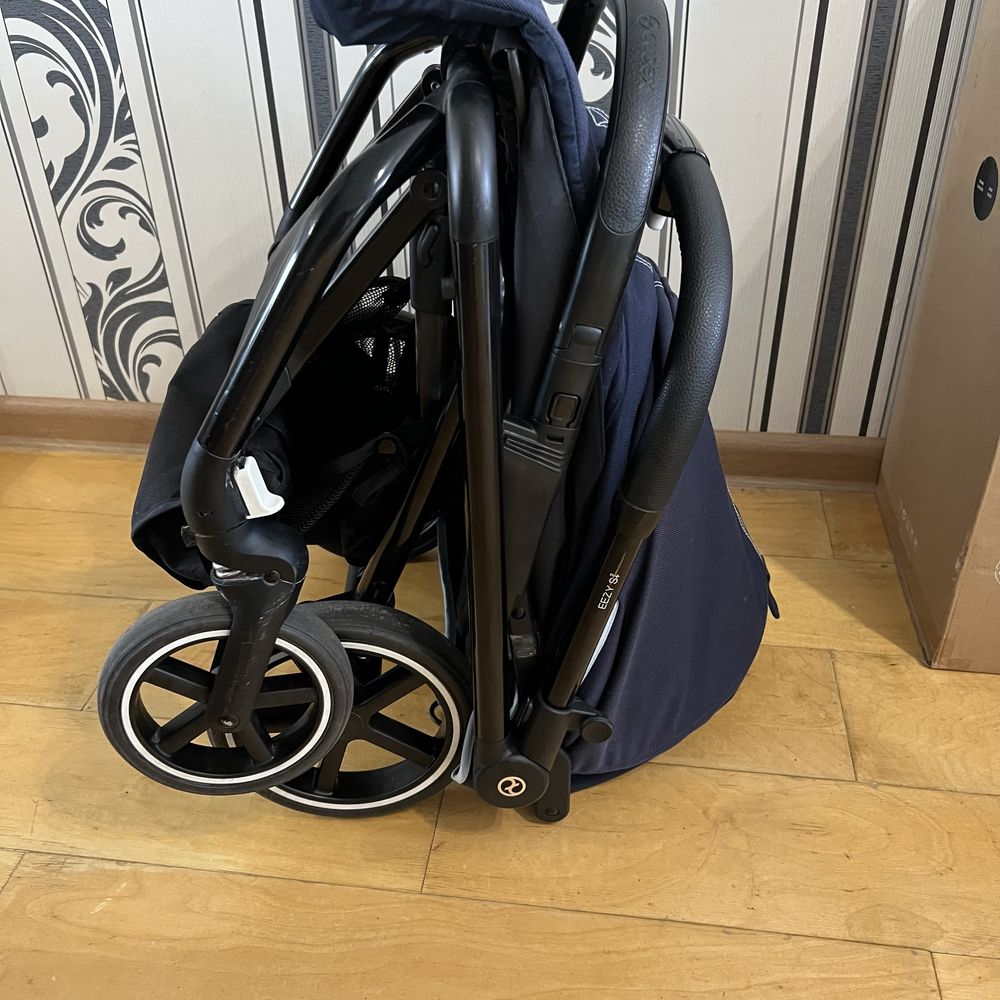 Прогулочна коляска cybex eezy s+2 navy blue в ідеальному стані