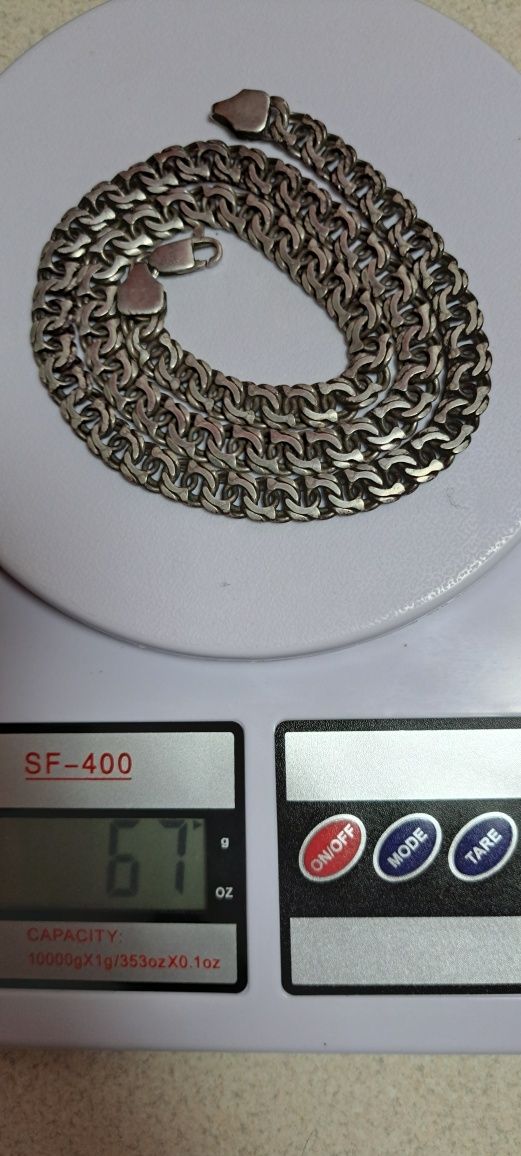 Продам серебряную  цепь, бисмарк
