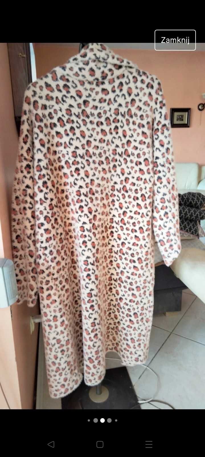 Kardigan alpaka panterka okazja M
