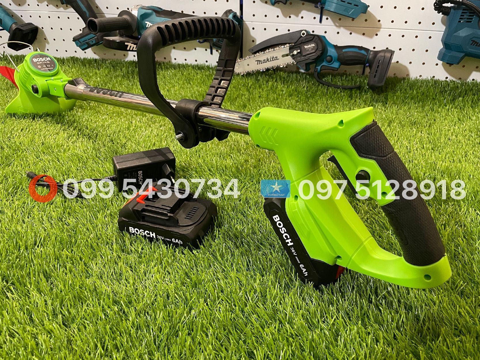 Триммер BOSCH BUR179BL 36V 6Ah косарка 800ватт для газону безщіткова
