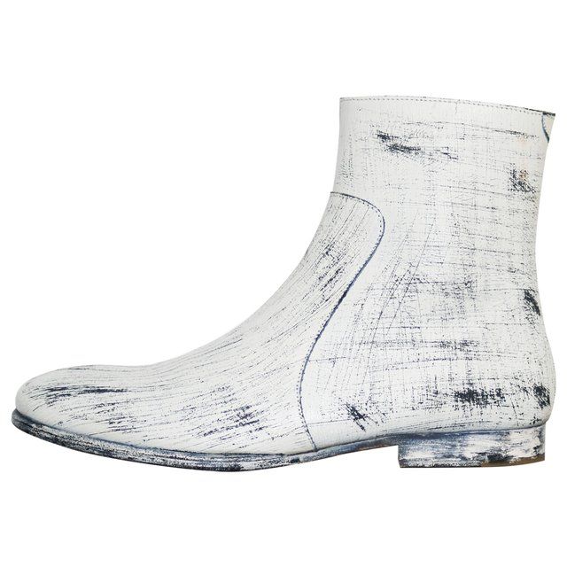 Maison Margiela x H&M ręcznie malowane skórzane botki za kostkę nowe41