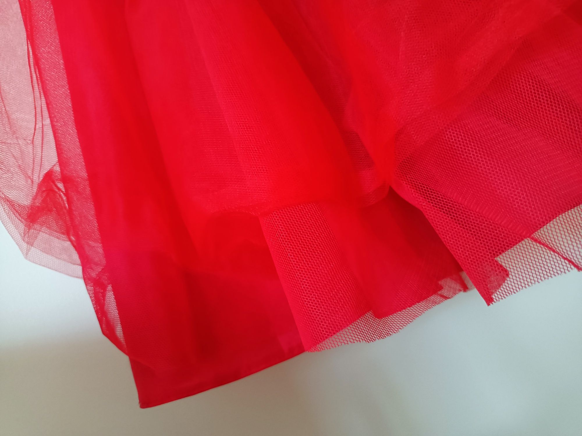 Sukienka dziewczęca czerwona koronka 158/164 cm