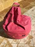 Puff de Napa cor de rosa com borboletas