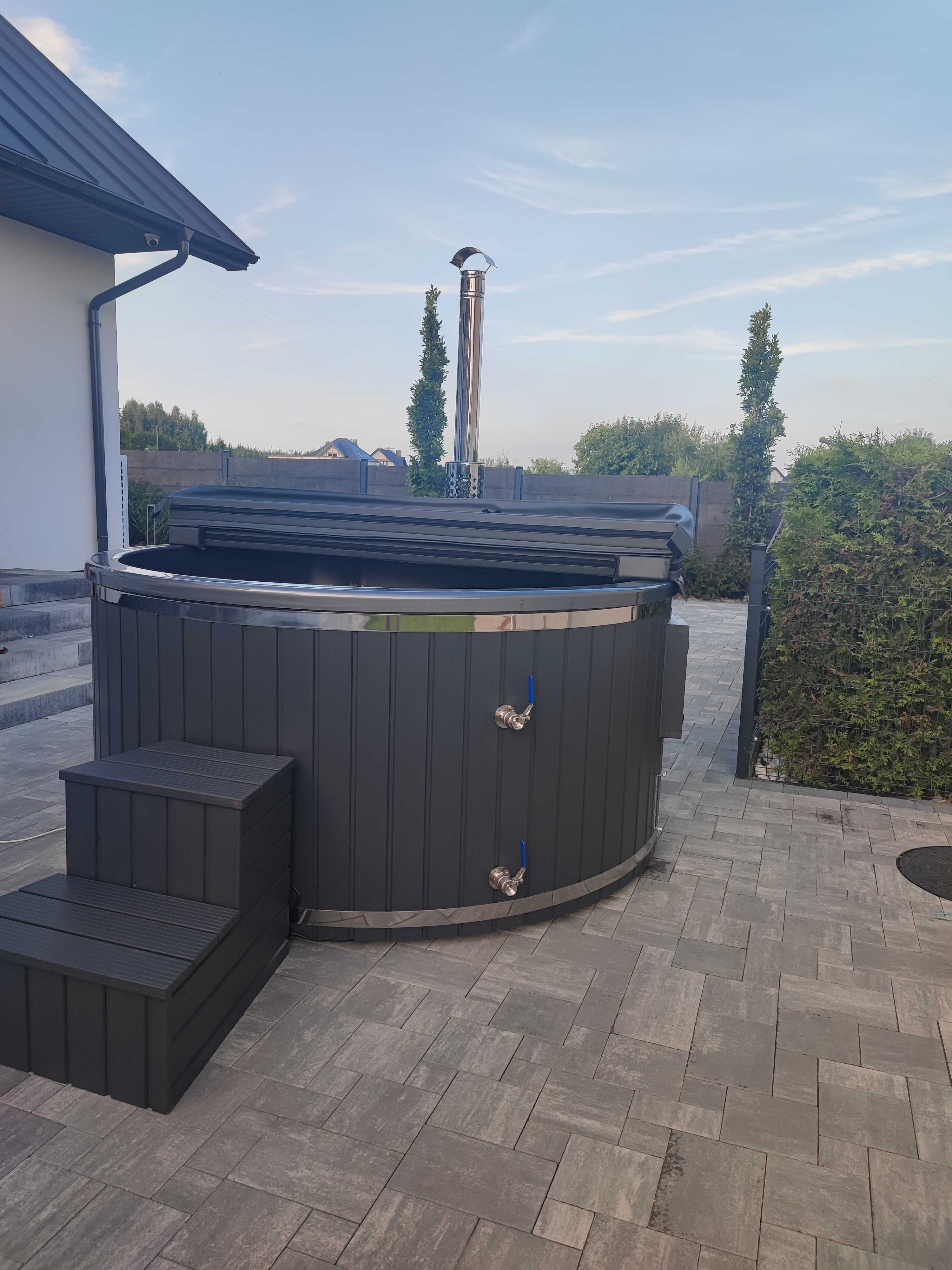Balia Ogrodowa Jacuzzi Bania Hot Tub Gorąca Beczka Pokrywa Termiczna