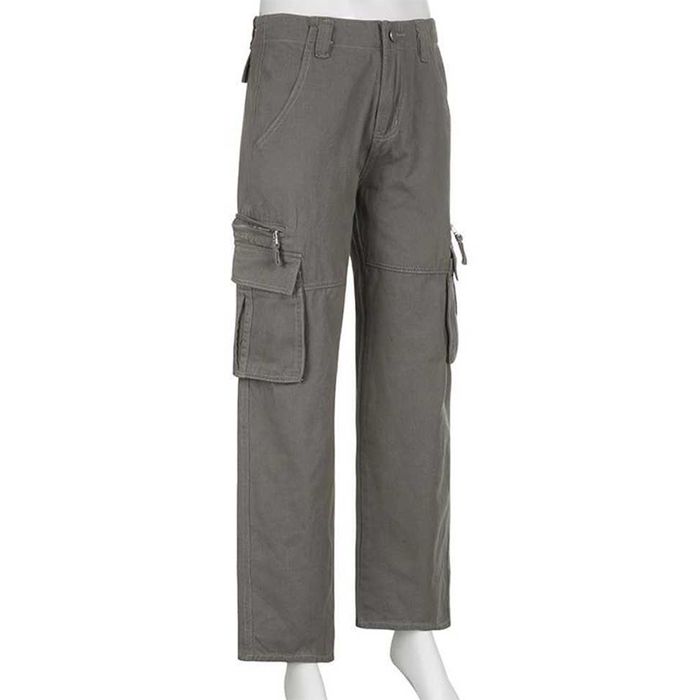 Damskie szare spodnie Cargo rozmiar M