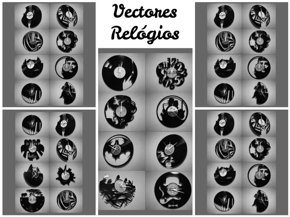 Pack 250 Vectores Relógios de Parede