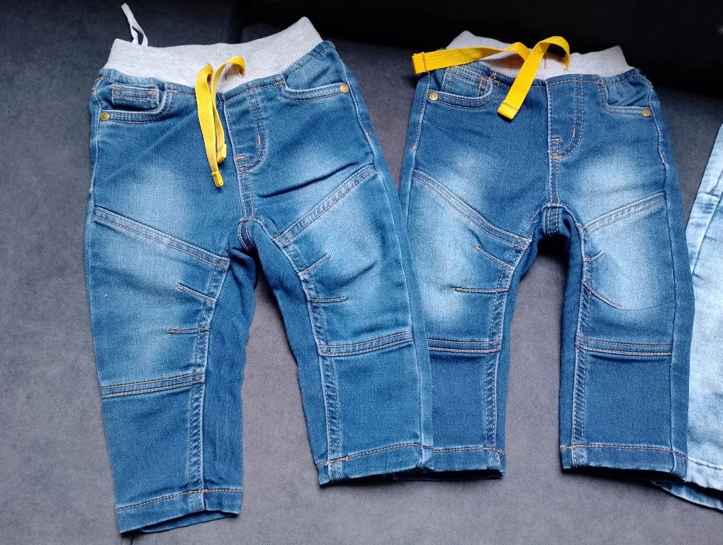 Spodnie dżinsowe + buciki niechodki