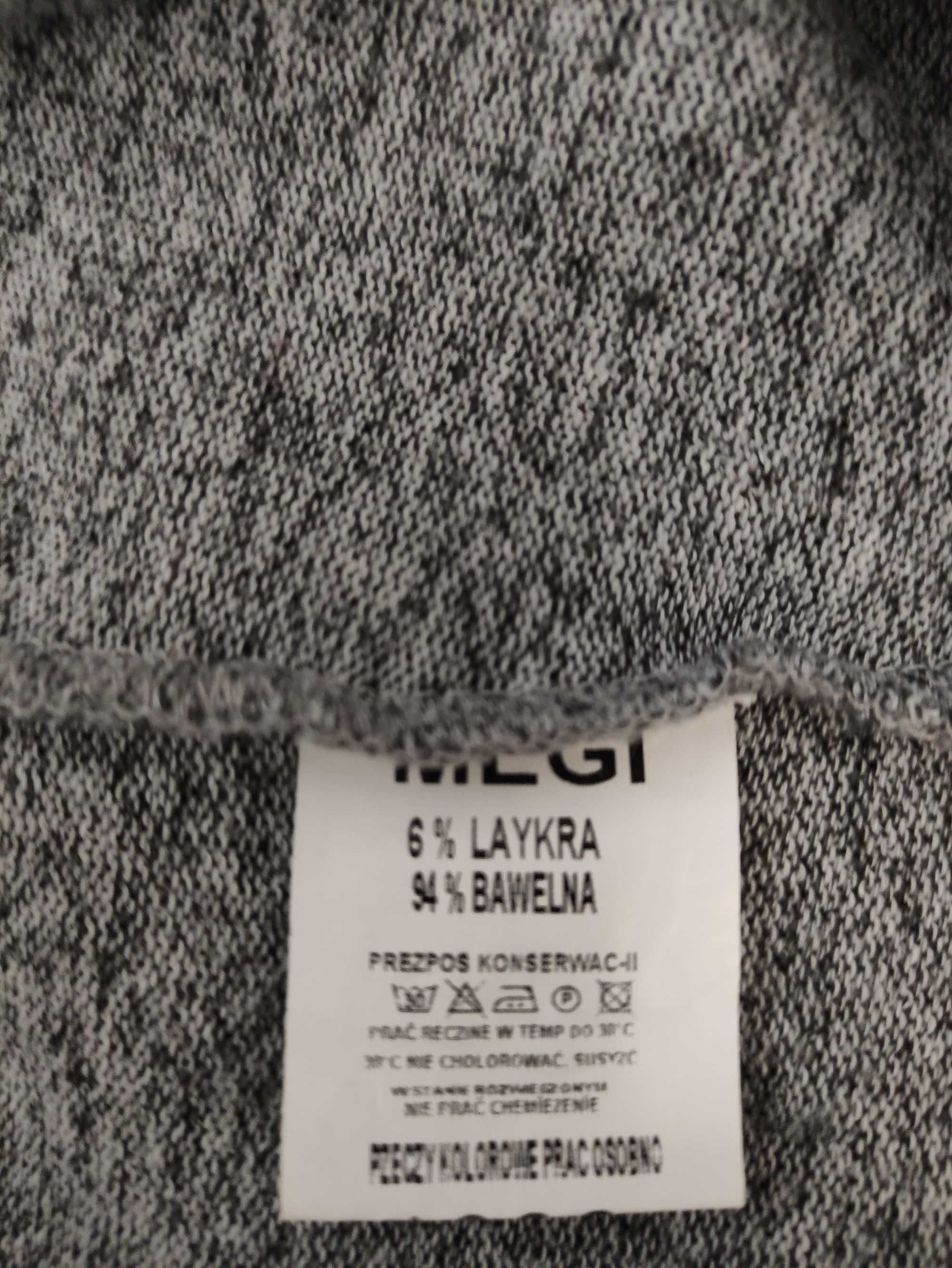 szary asymetryczny oversizeowy sweter bluza MEGI r.40/42