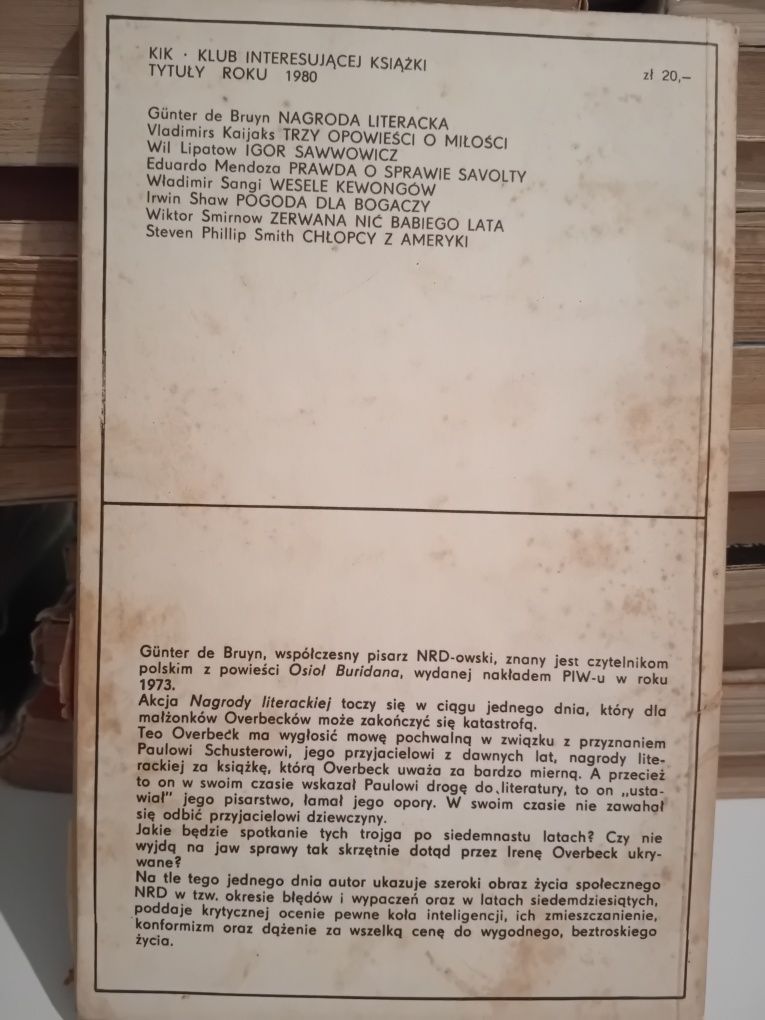Günter de Bruyn Nagroda Literacka seria KIK