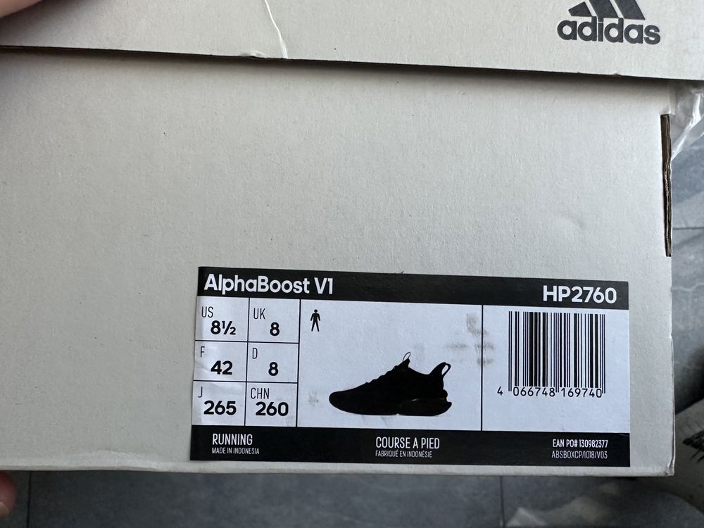 Adidas Alphaboost Black Оригінал