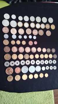 Colecção de 82 moedas Francesas MBC.