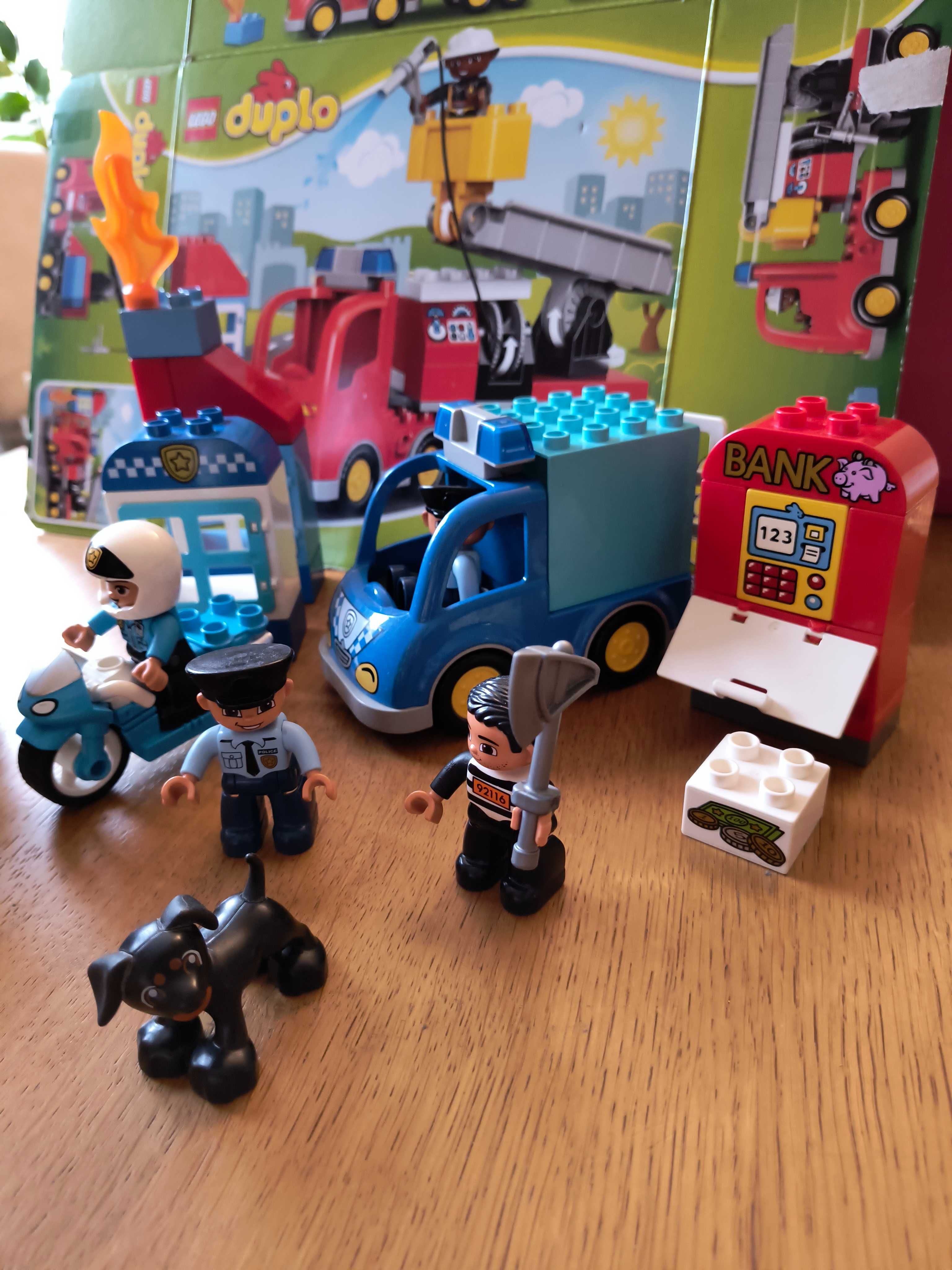 LEGO Duplo kilka zestawów 10592,policja, motor, złodziej
