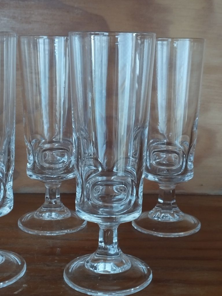 Copos/Flutes Champanhe - Cristal - Anos 70