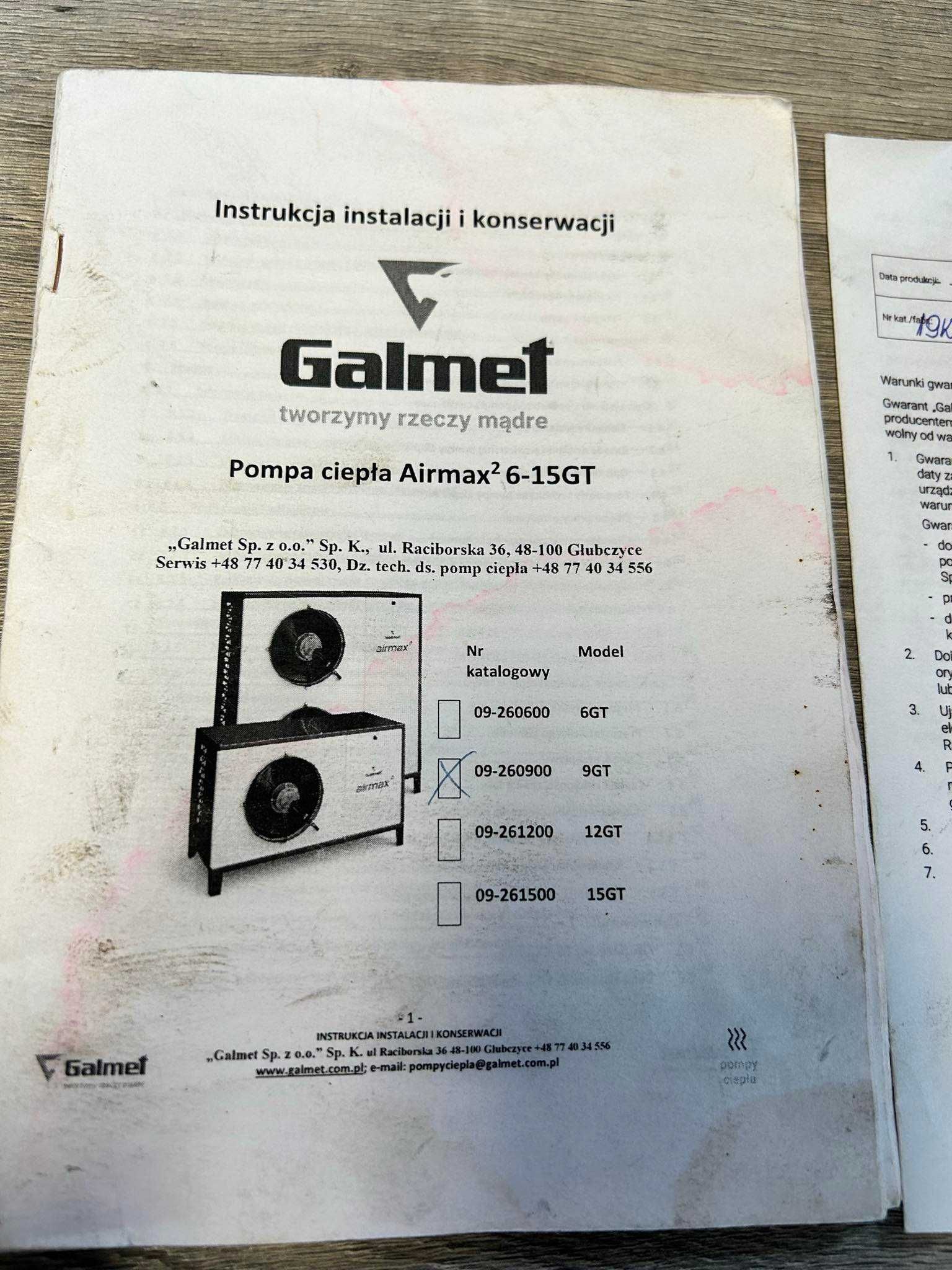 Pompa powietrzna Galmet Airmax2 9GT