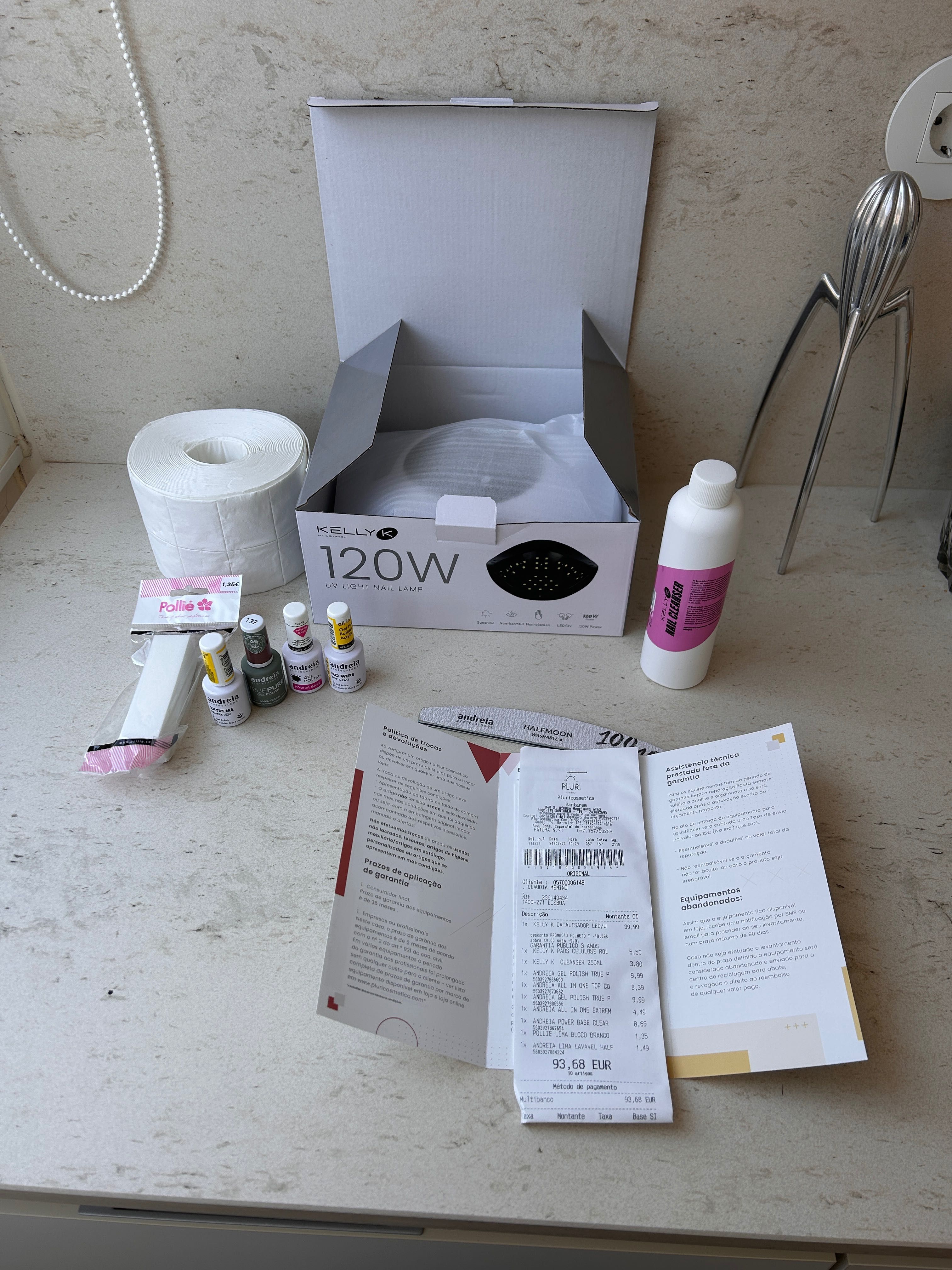 Lâmpada UV Unhas GEL TUDO NOVO + todos prod completos set manicure