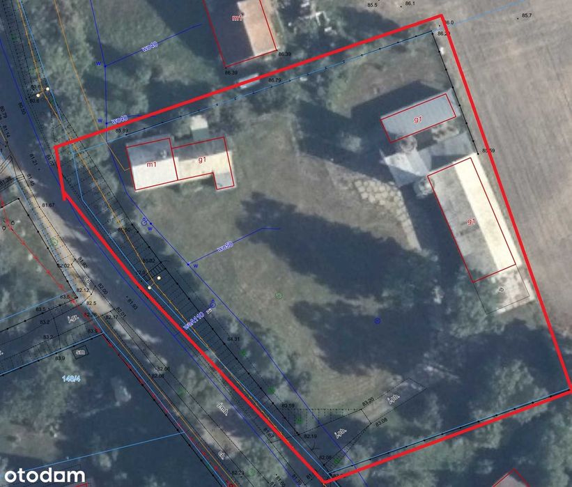 siedlisko z domem, garażem i stodołą, Rychliki, warmińsko-mazurskie