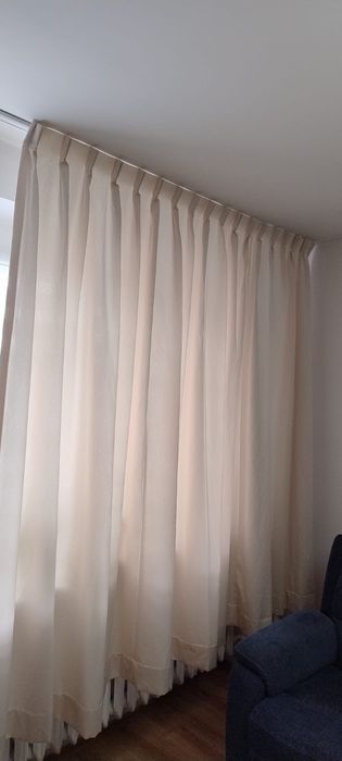 Zasłona firana typu flex 200cm 215cm kremowa vadain gruba jakość mater