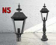 Lampa latarnia żeliwna ogrodowa, stylowa, mocna, trwała, Hc=100cm