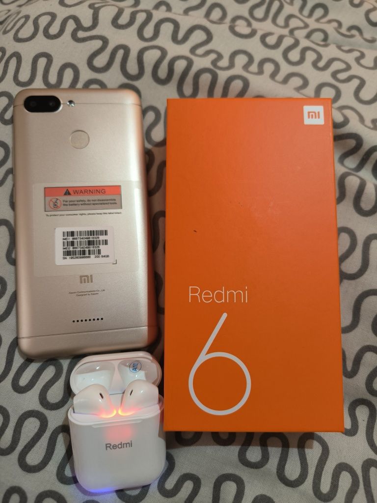 Xiaomi Redmi 6a novo + fone