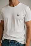 T-shirt Lacoste nowy biały L - logo naszywane, bawełna 100%