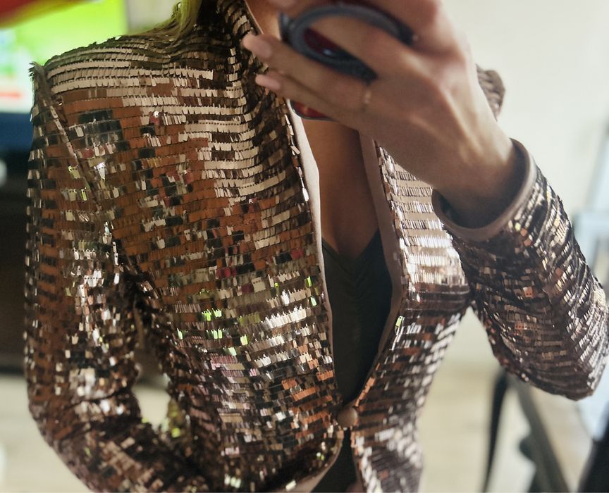 Marynarka nowa cekiny Andrzejki Sylwester Karnawał