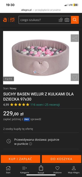 Suchy basen z kulkami